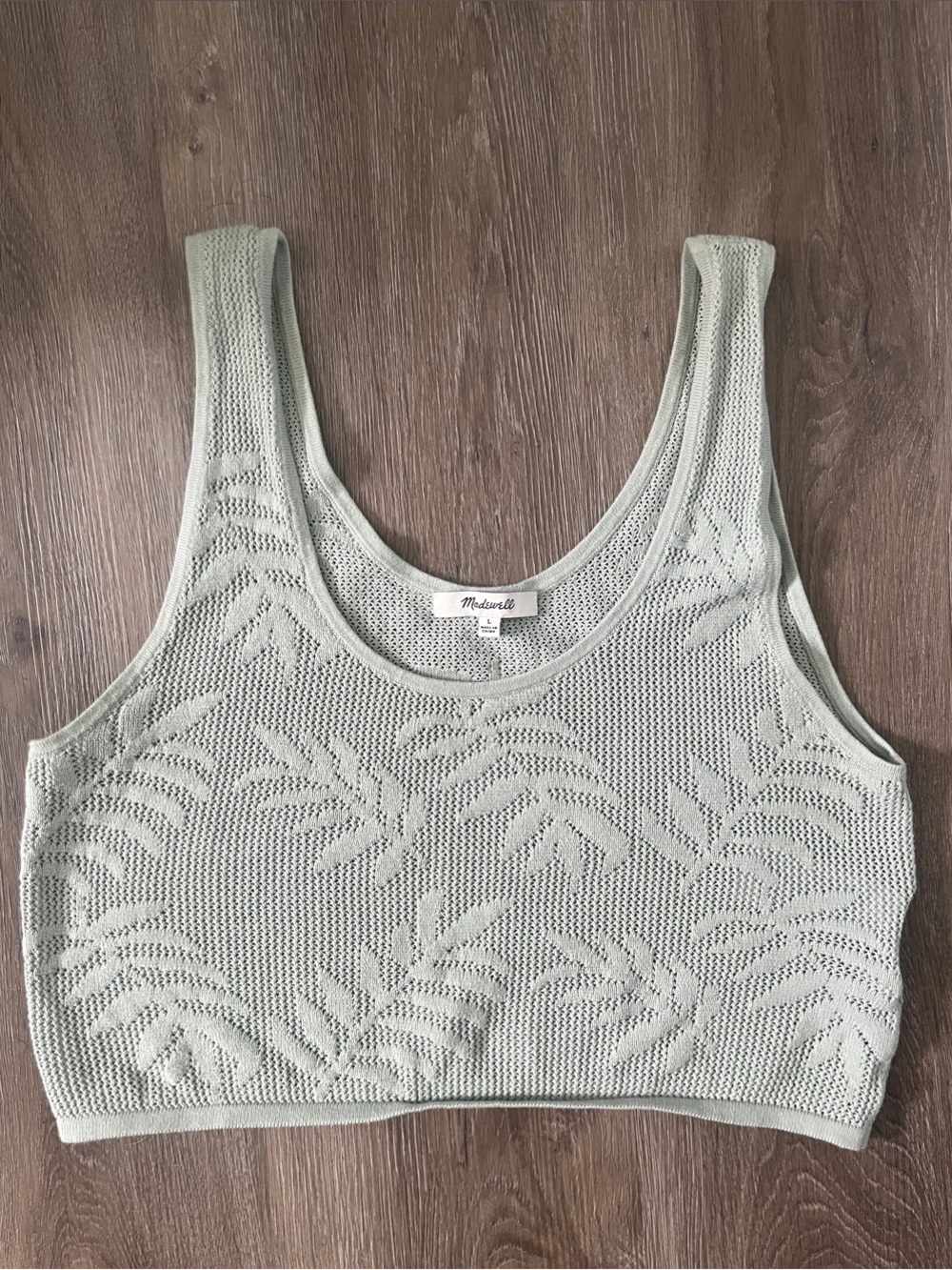Mossimo Supply Co. Knit Crop Tank Top in Sage Green